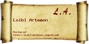 Loibl Artemon névjegykártya